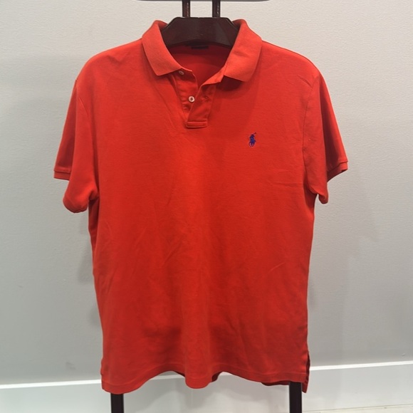 Polo Ralph Lauren Other - Polo Ralph Lauren Red Custom Fit Cotton Polo.  Sz L